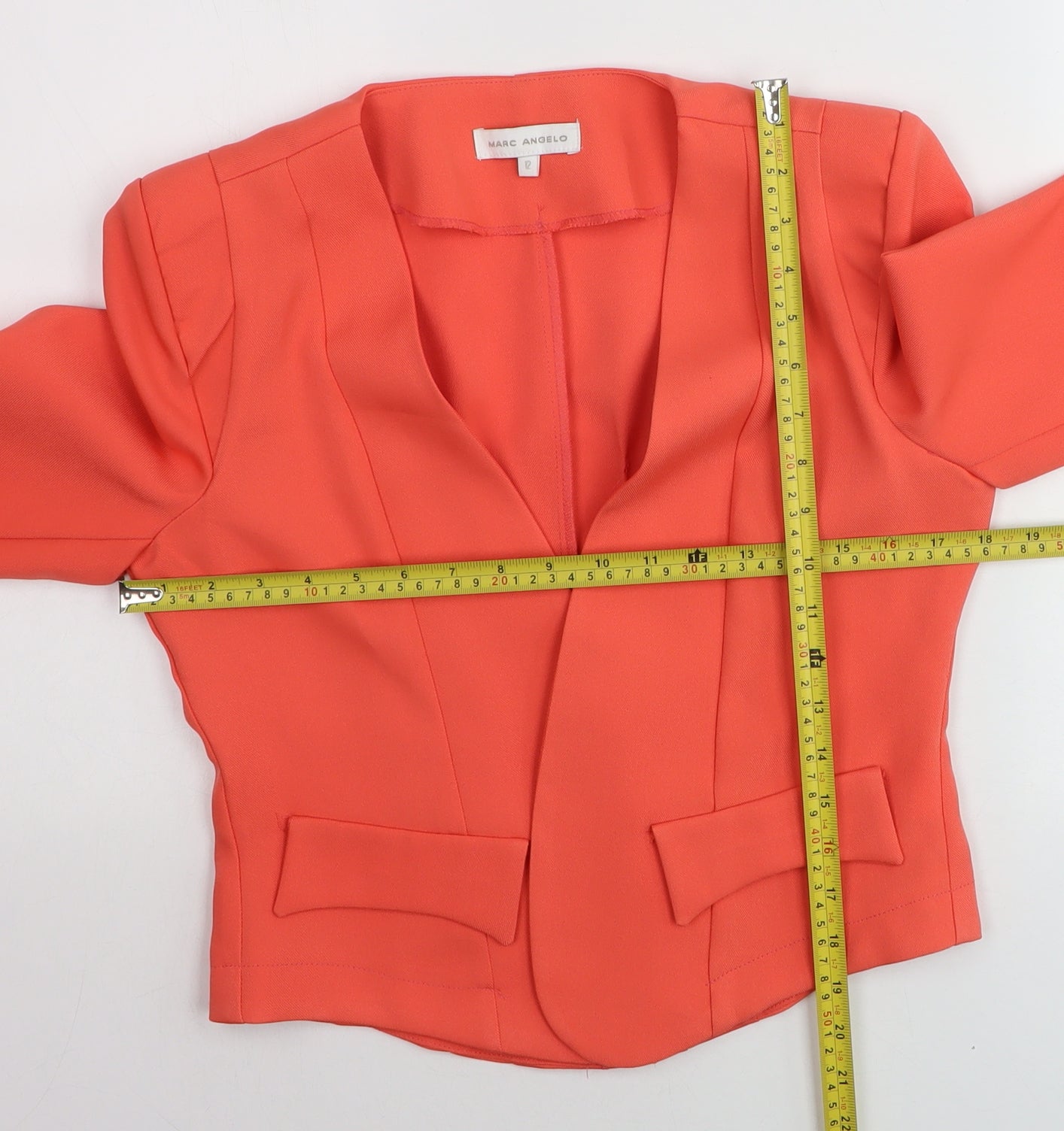 Marc Angelo Women's Orange Size 12 Blazer Jacket