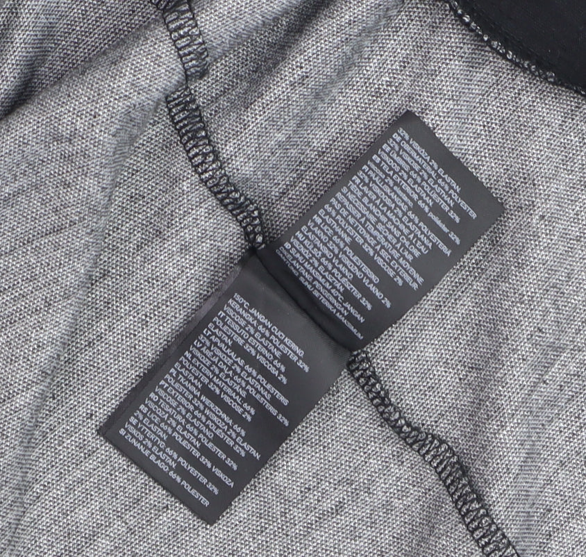 H&M Divided Women's Grey Check Blazer Size M Classic Mid-Length Jacket