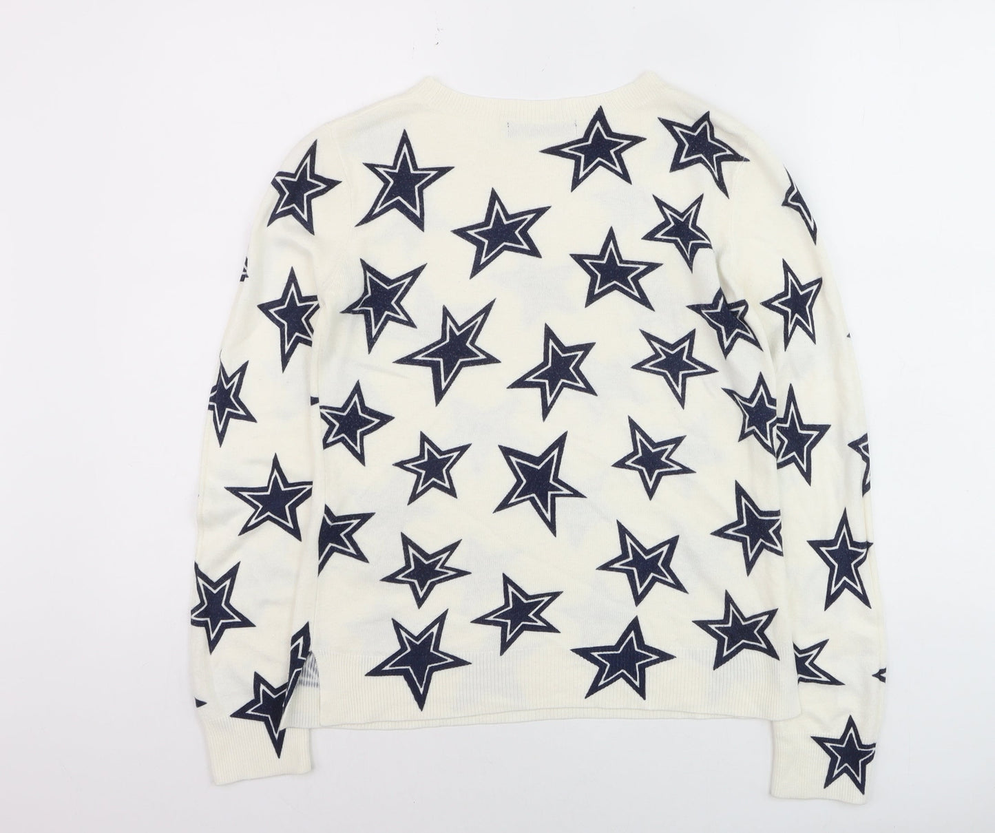 Marks and Spencer Women's Ivory Star Print Jumper UK 8