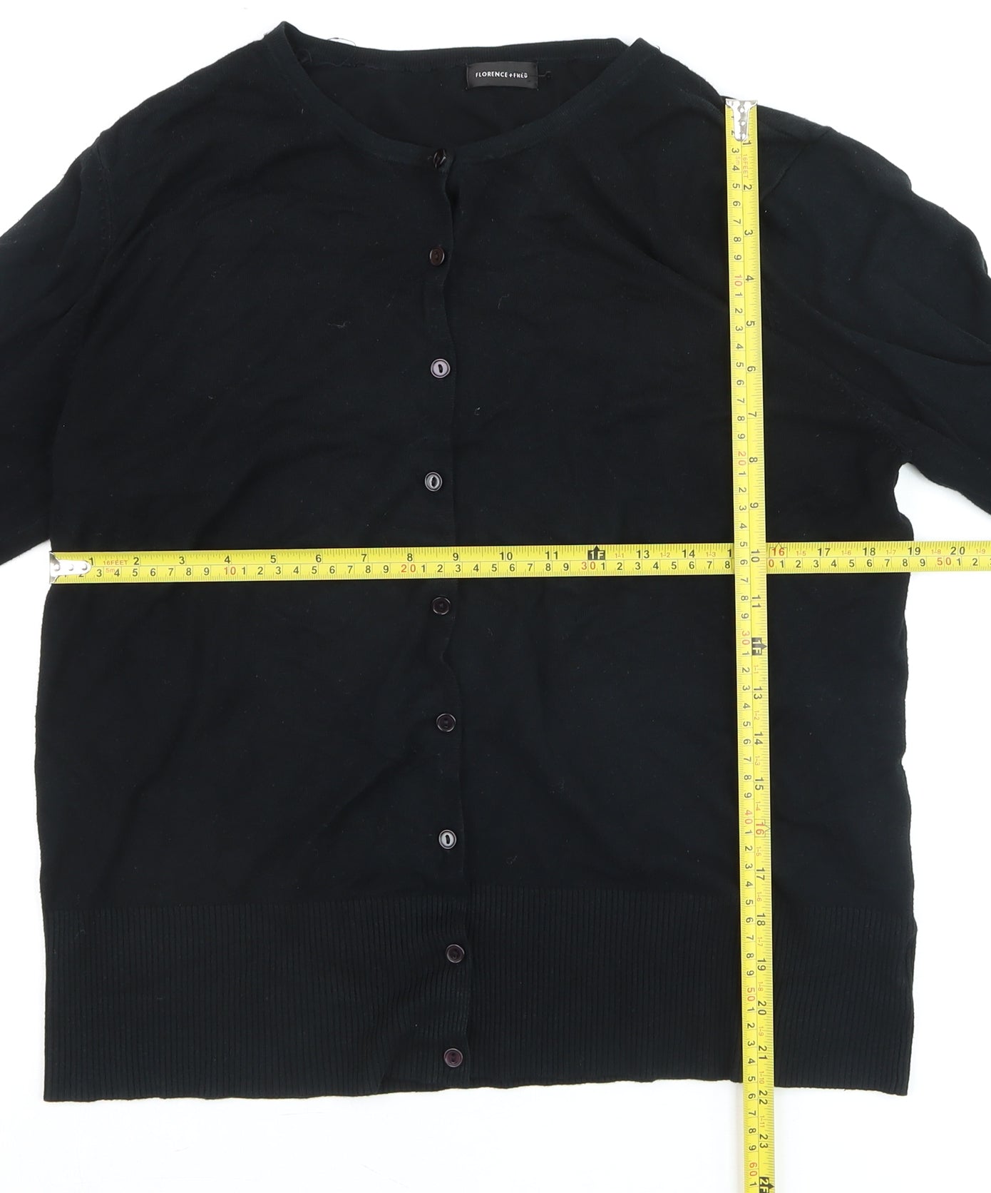 Florence & Fred Women's Black Size 18 Crew Neck Cardigan