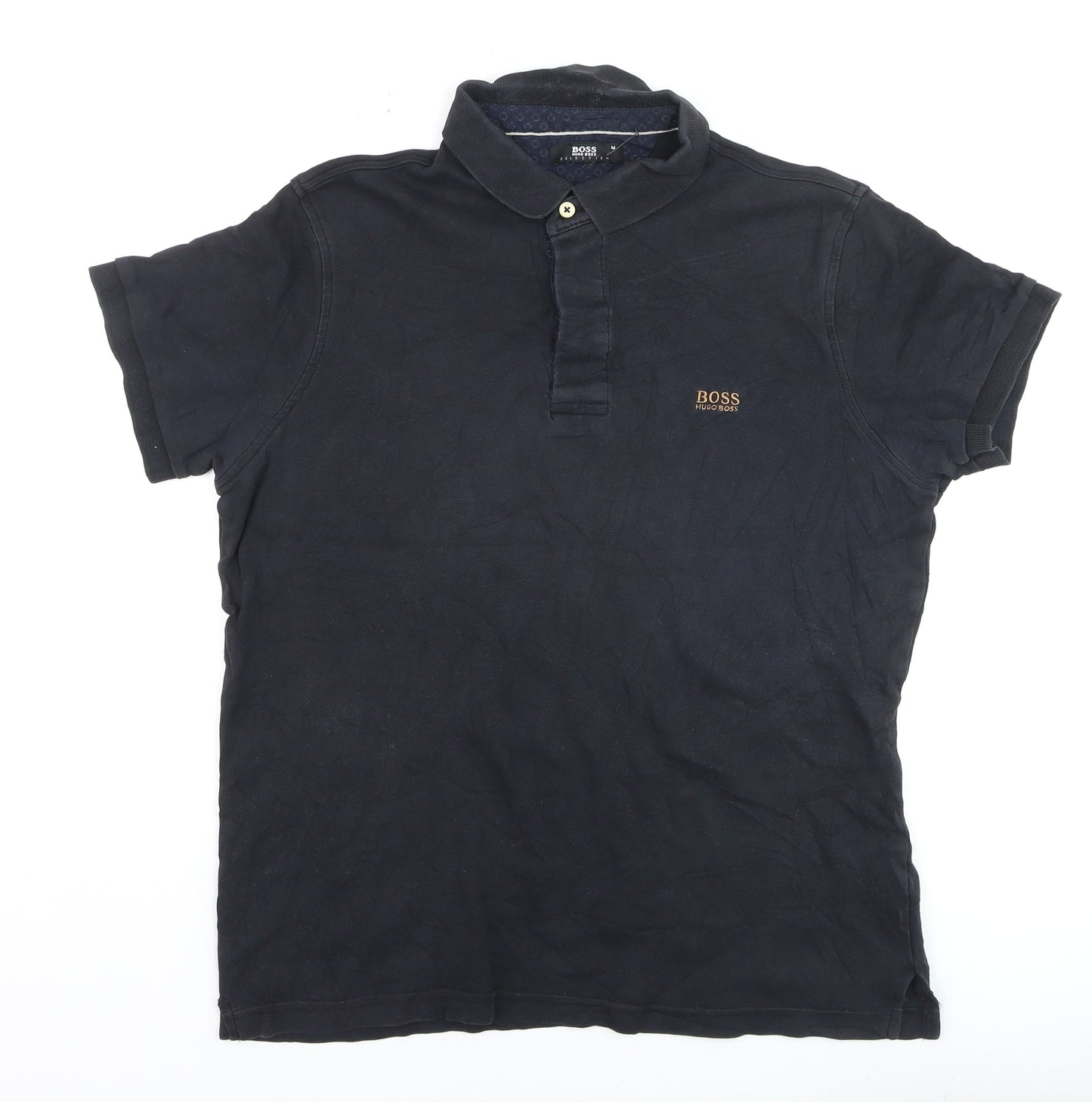 Hugo Boss Selection Men's Black Cotton Short Sleeve Polo M
