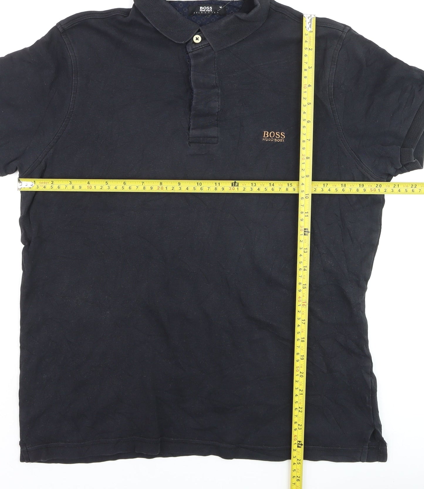 Hugo Boss Selection Men's Black Cotton Short Sleeve Polo M