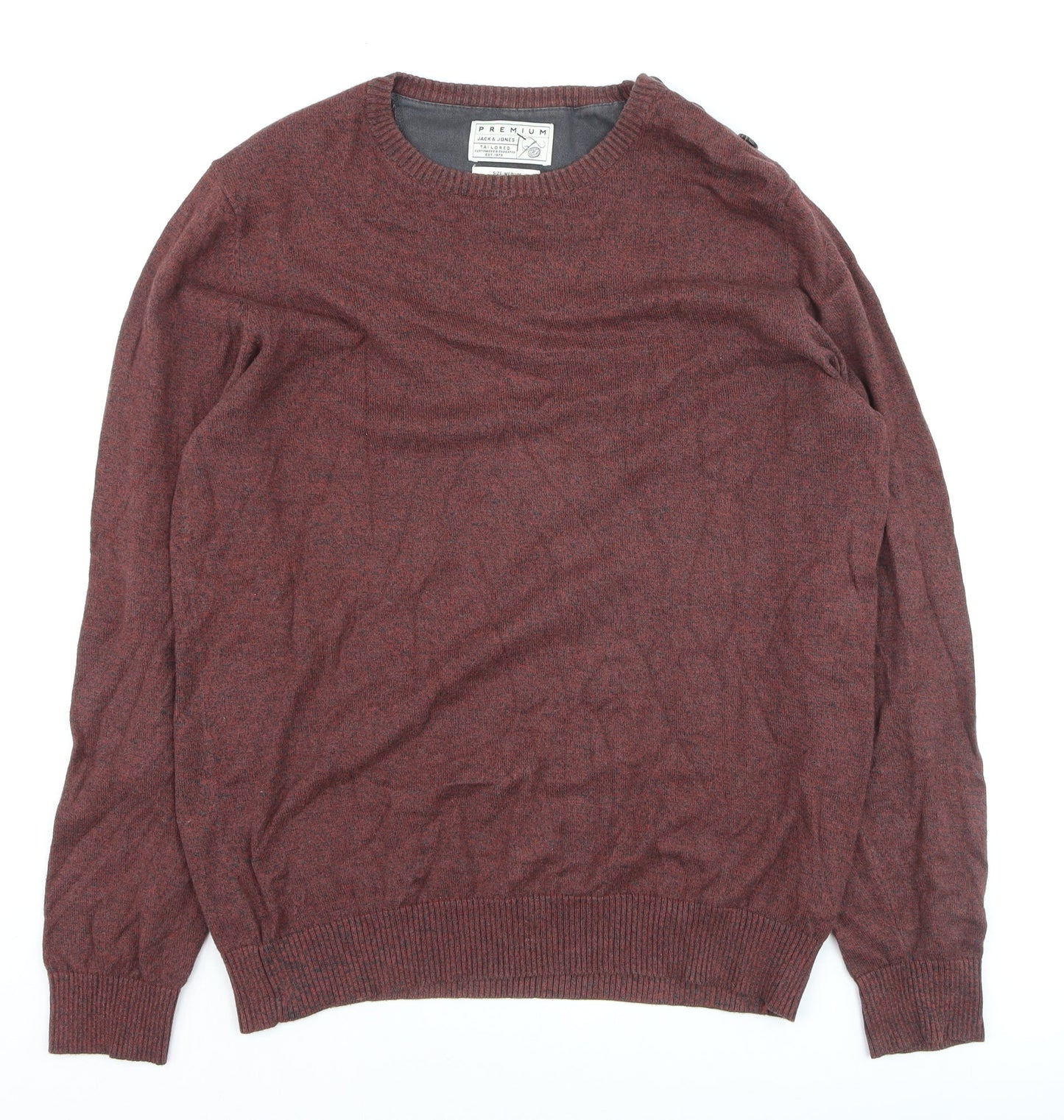 Jack & Jones Men’s Brown Medium Crew Neck Pullover Jumper