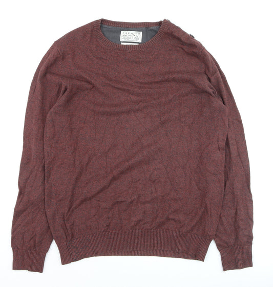 Jack & Jones Men’s Brown Medium Crew Neck Pullover Jumper