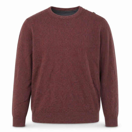 Front view of Jack & Jones Men’s Brown Medium Crew Neck jumper