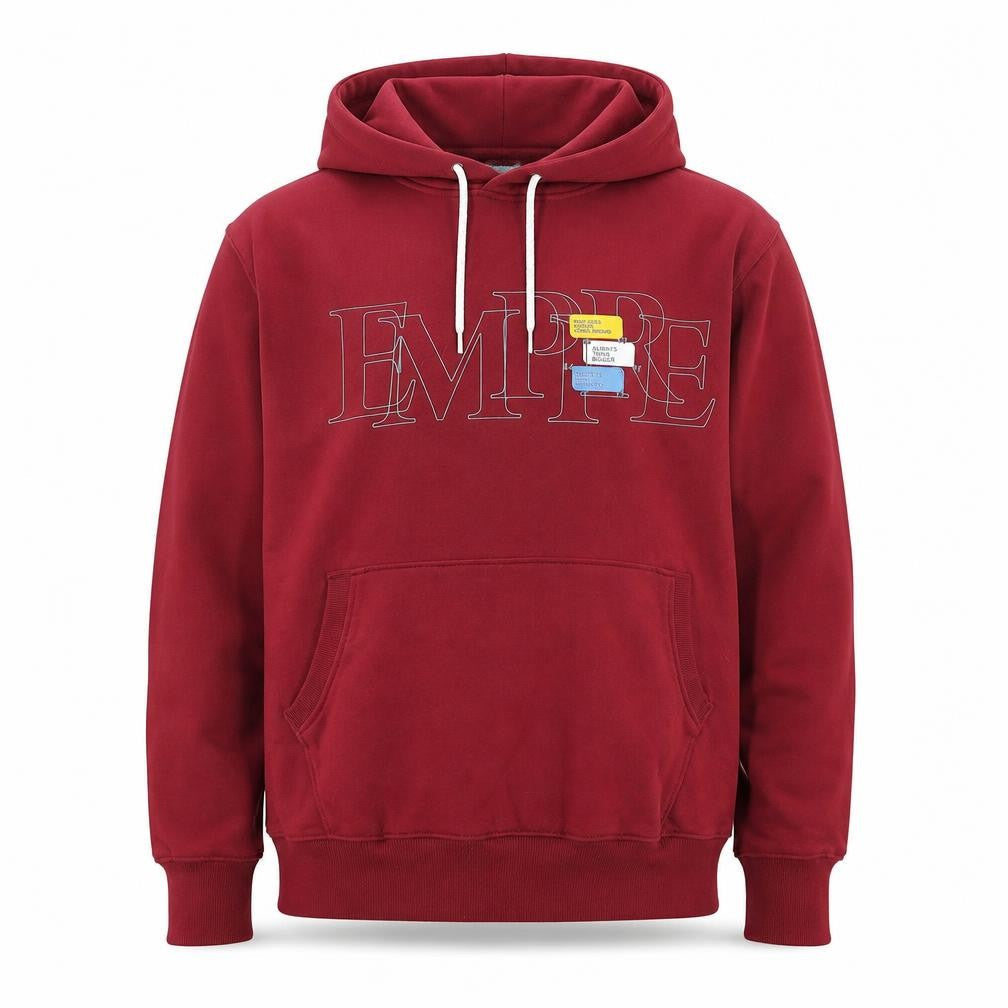 Swagat Proxim Men's Red Pullover Hoodie L Logo Graphic Fleece