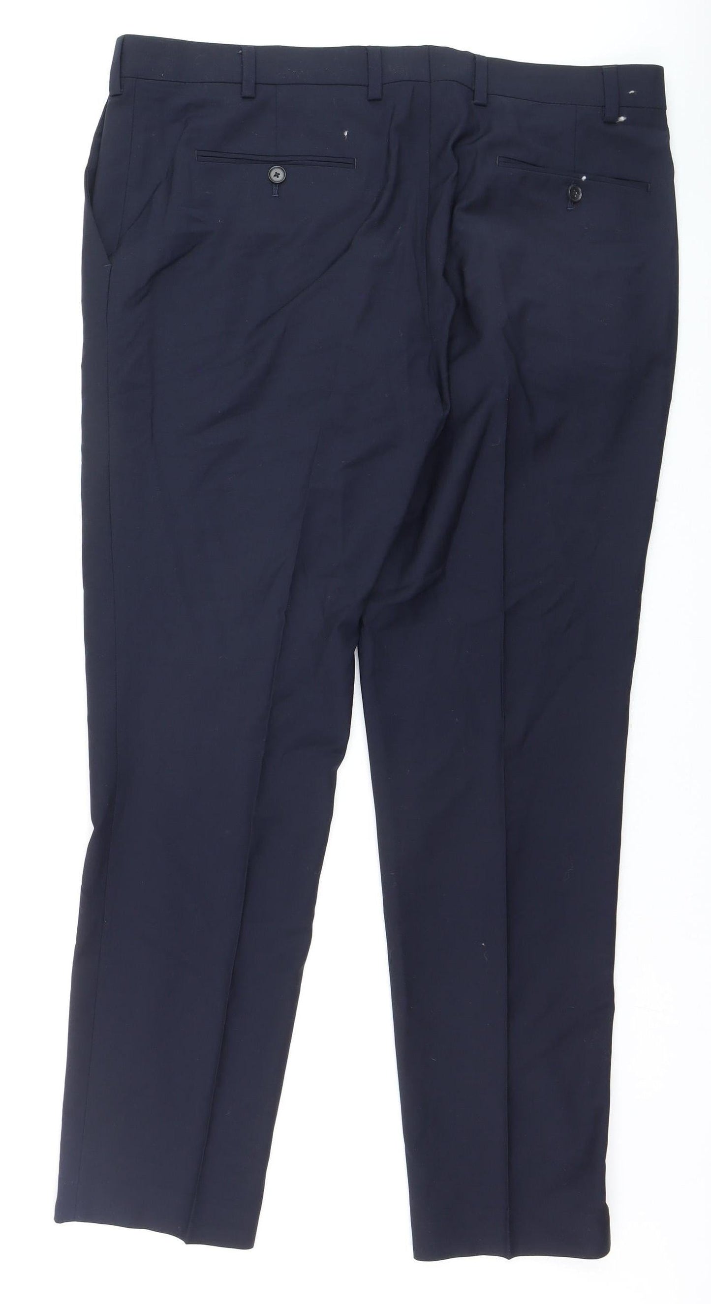 Marks and Spencer Autograph Men's Blue Slim Fit Dress Trousers 38W 31.5L