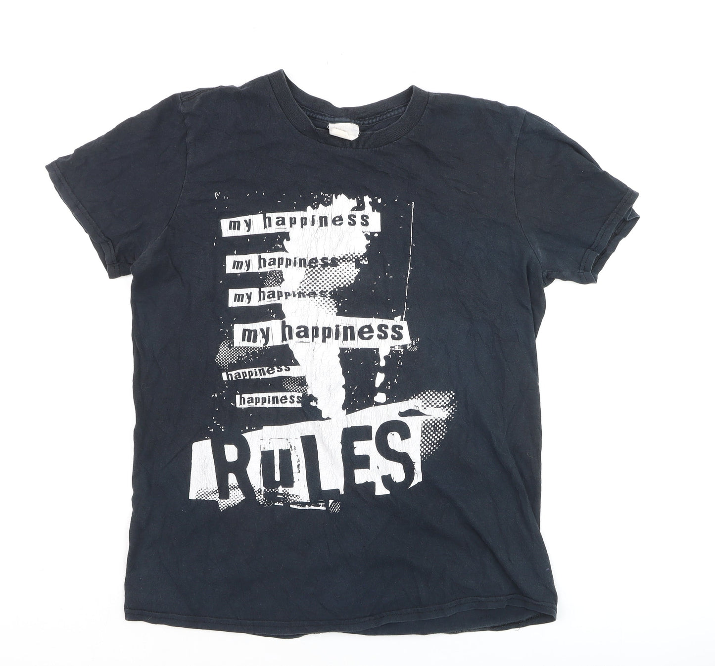 Antique MFG Co Men's Black Graphic Print T-Shirt Medium