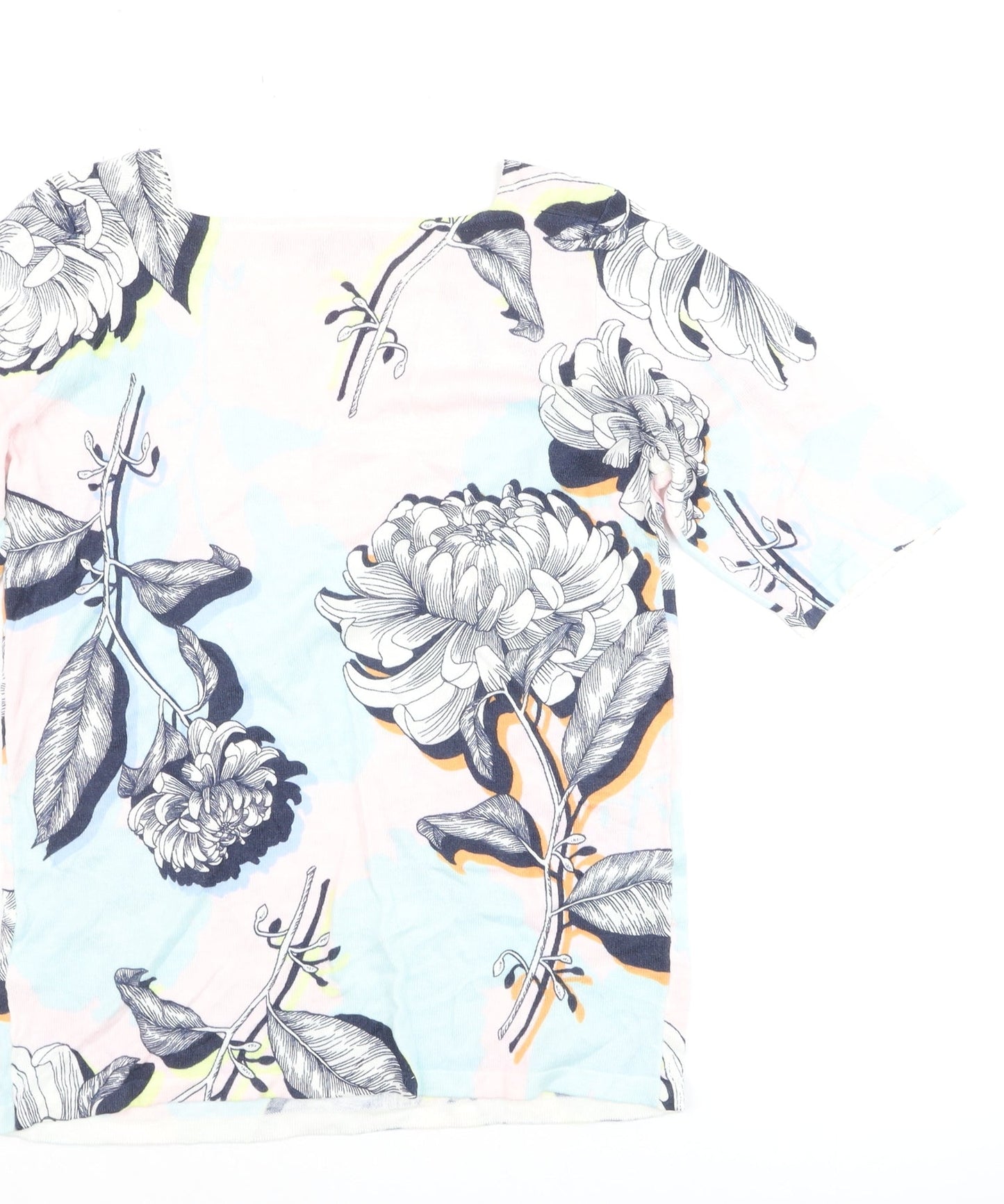 Next Womens Multicoloured Floral Cotton T-Shirt Size 8
