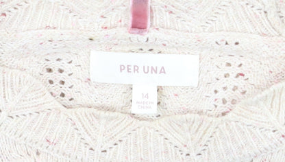 Additional view of Marks & Spencer Per Una Women Beige Knit Jumper, size 14, Pullover