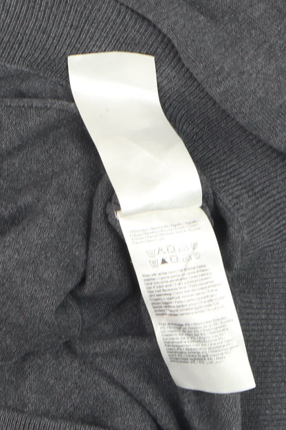 Brand and care label for Jack & Jones men’s grey full zip cotton jumper, size L