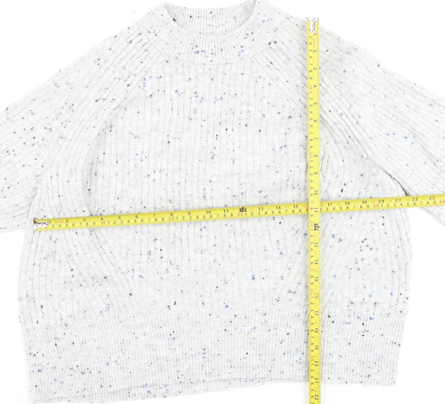 Marks and Spencer Men's Grey Chunky Knit Pullover Jumper M