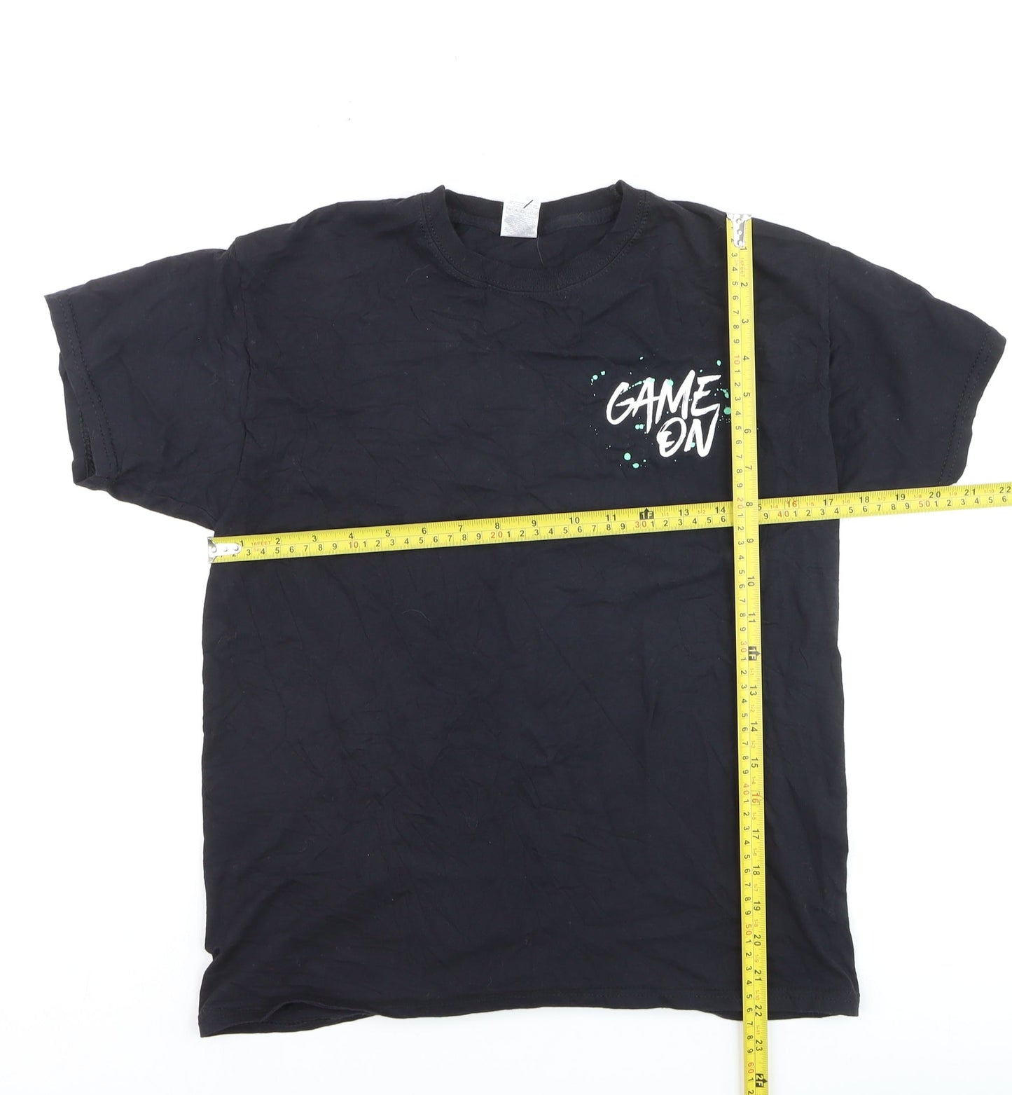 Fruit of the Loom Boys Black 'Game On Player 1' Gaming Graphic T-Shirt 12-13 Years