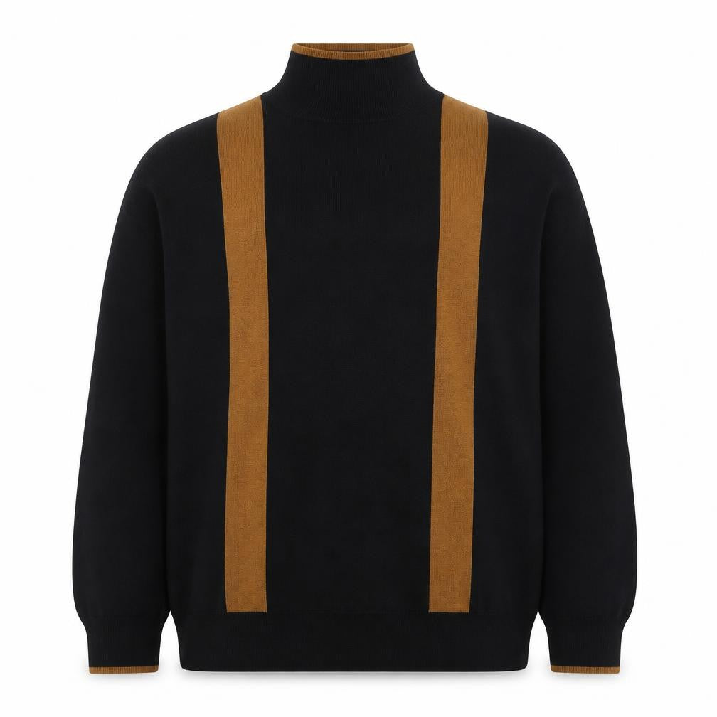 & Other Stories Men's Black XS High Neck Knit Pullover Jumper