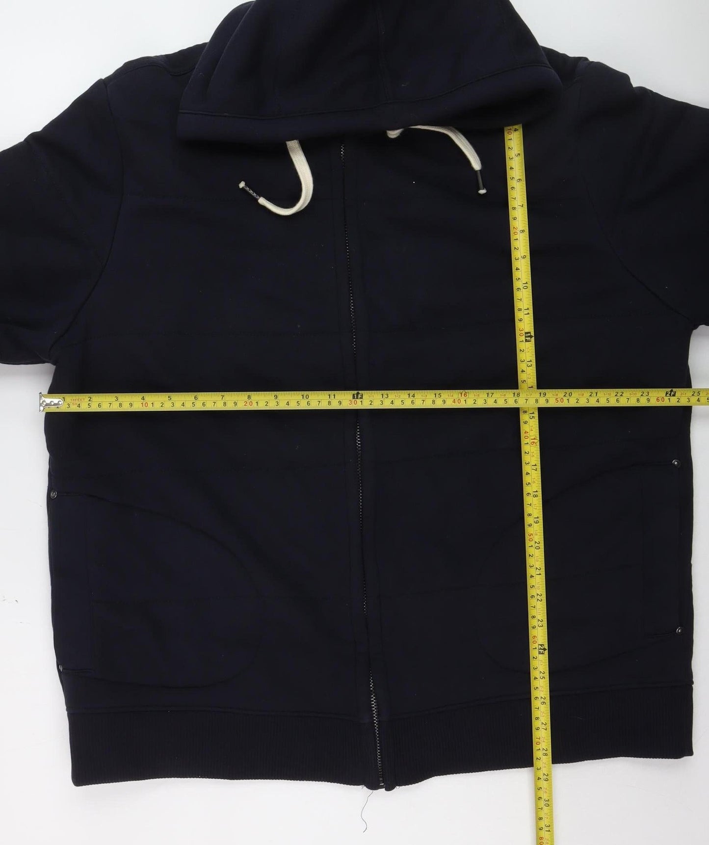 Next Men’s Blue Full Zip Hoodie 2XL Fleece Lined Sweatshirt