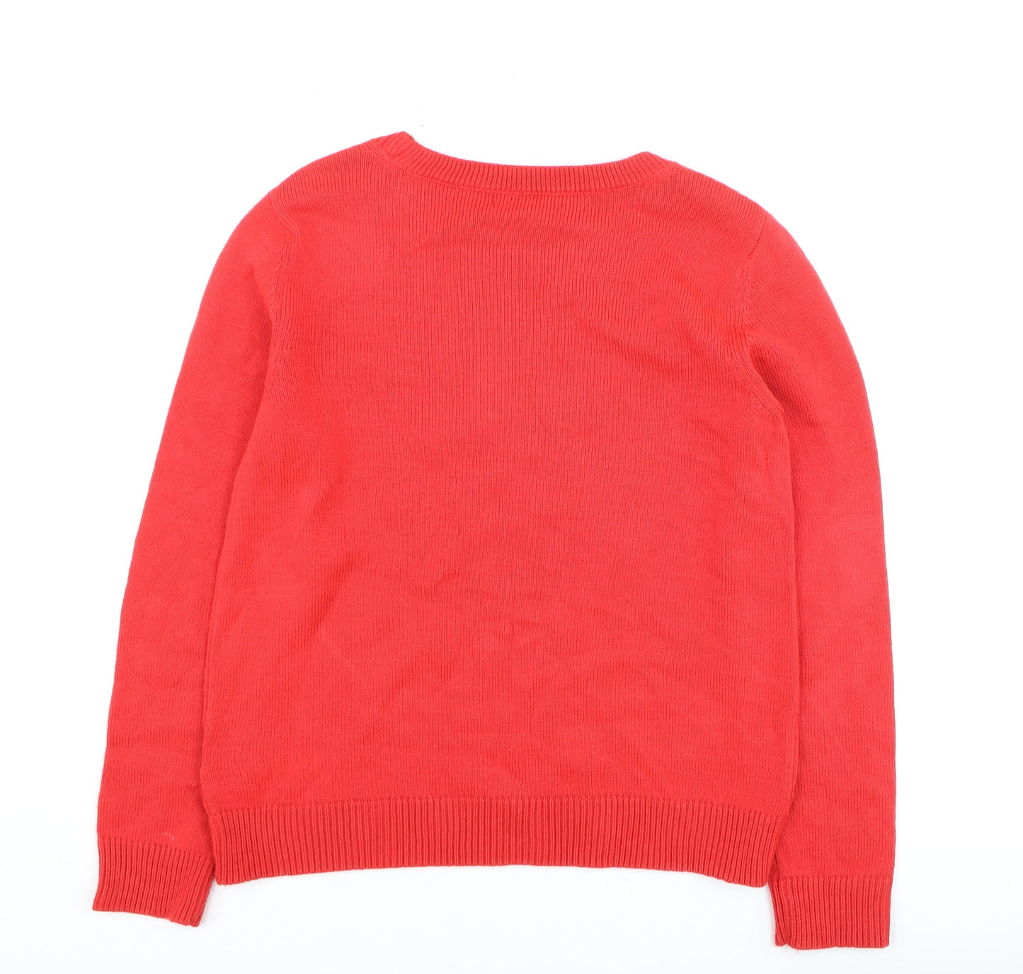 Marks and Spencer Womens Red Christmas Sequin Jumper Medium