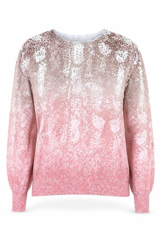 Front view of Next Women’s Pink Animal Print jumper XS