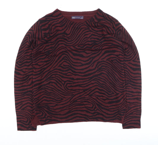 Marks and Spencer Women's Brown Animal Print Sweater Size 12