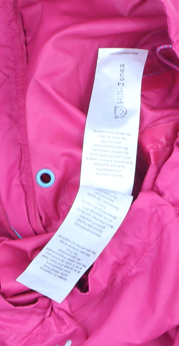 Mac In A Sac Girls Pink Waterproof Hooded Rain Coat Jacket 5-7 Years