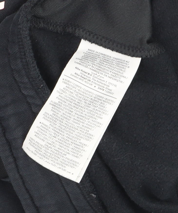 Nike Men's Black Jogger Trousers M Regular Fit Fleece Zip Pocket
