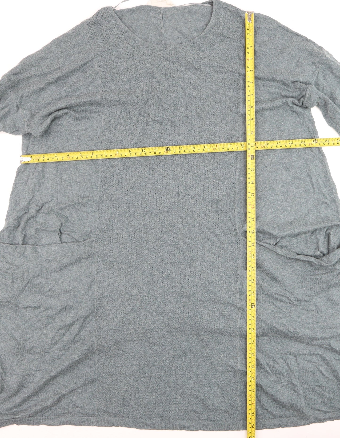 Seasalt Cornwall Women Grey Organic Cotton Long Sleeve Tunic Jumper UK 20