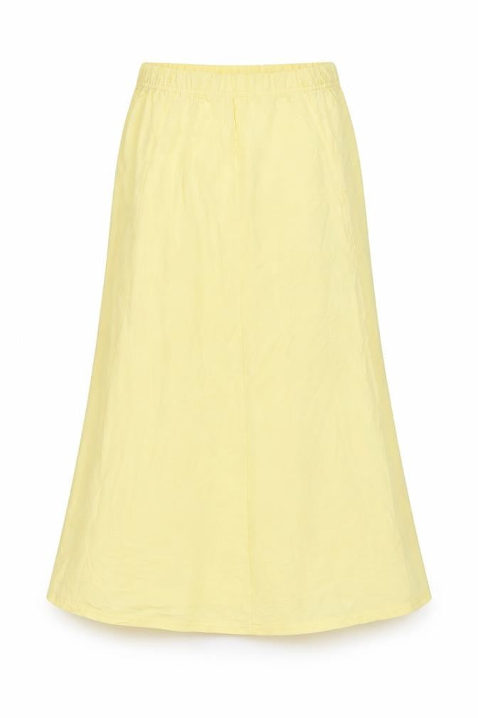Stephen Women Yellow Cotton A-Line Midi Skirt Size 2XS Petite