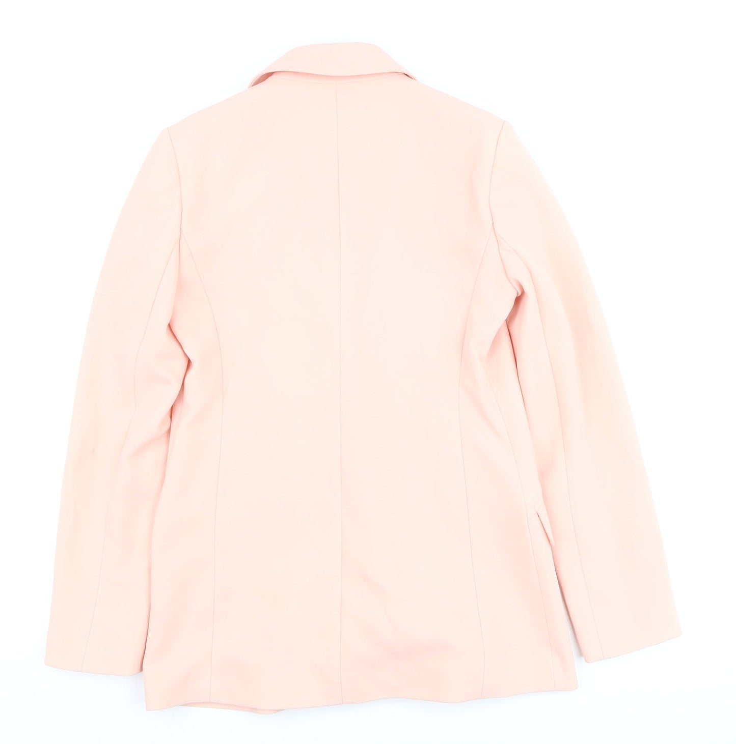 River Island Women Pink Double-Breasted Blazer Jacket Size 8