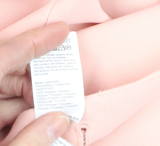 River Island Women Pink Double-Breasted Blazer Jacket Size 8