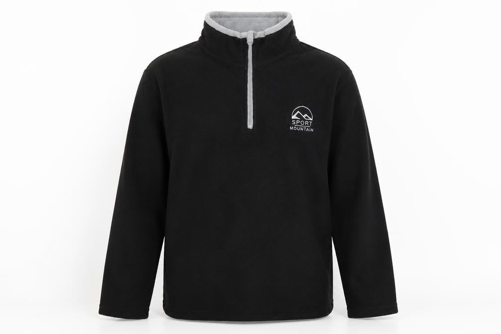 Atlas For Men Black XL Men's Activewear 1/4 Zip Fleece Jacket