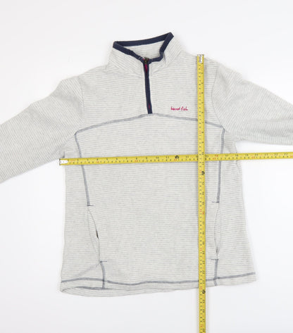 Back view of Weird Fish Women’s Grey 1/4 Zip Fleece Active Jacket, size UK 10