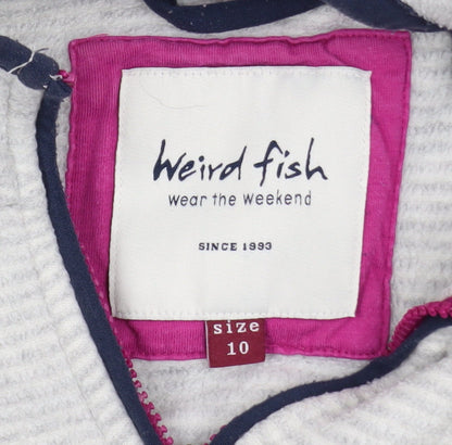Additional view of Weird Fish Women’s Grey 1/4 Zip Fleece Active Jacket, size UK 10