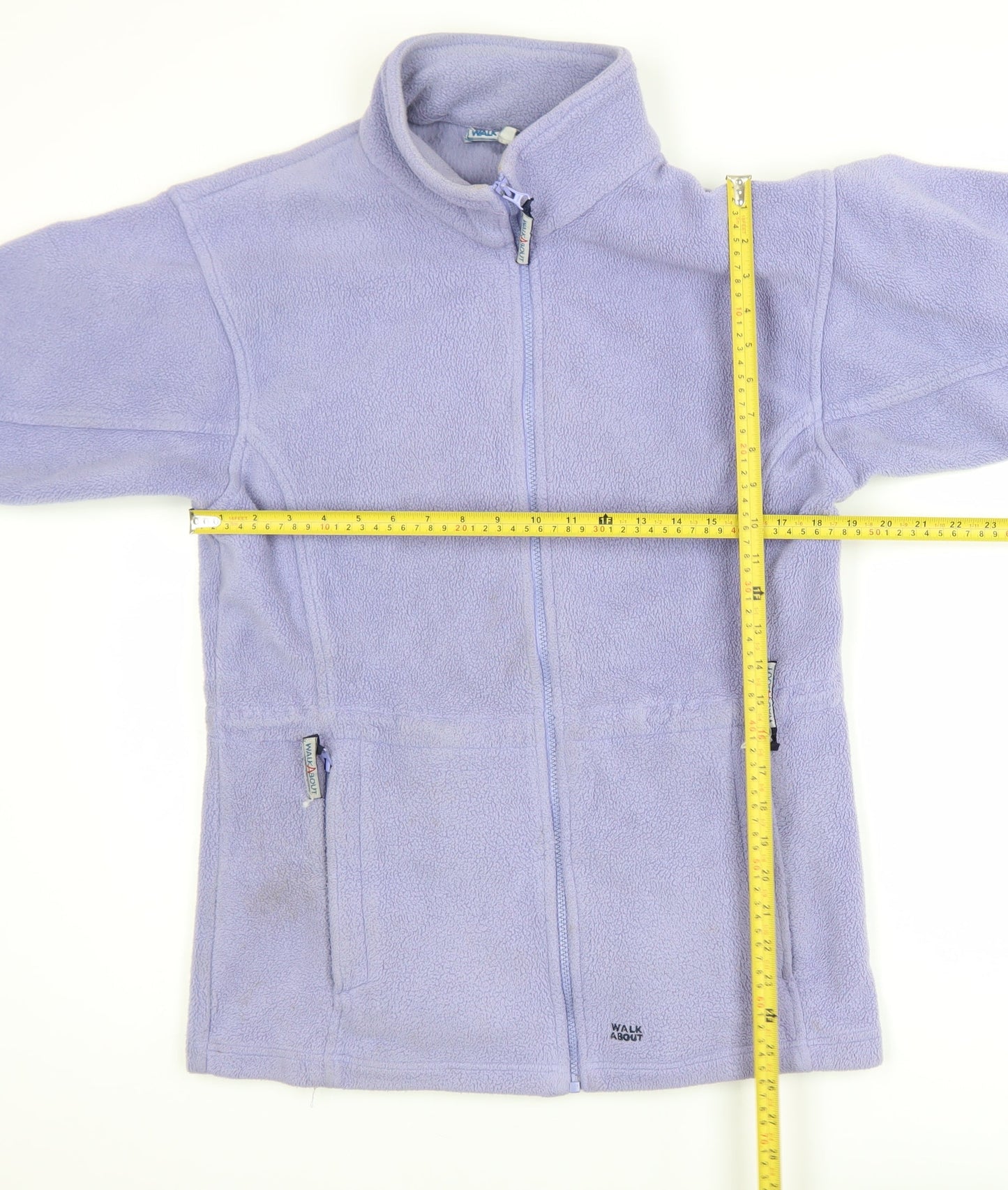 Walk About Women Purple Fleece Full Zip Jacket Size 10 Activewear