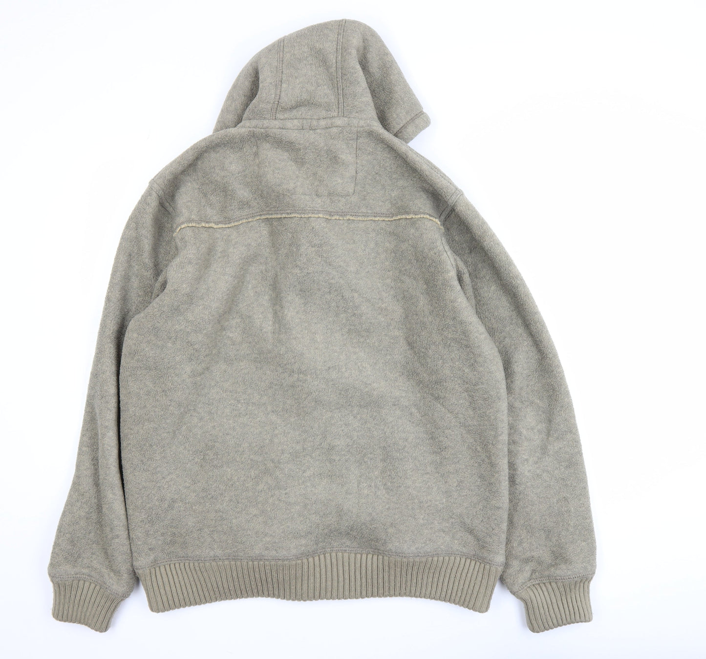 Marks and Spencer Blue Harbour Men's Grey Hooded Fleece Jacket L