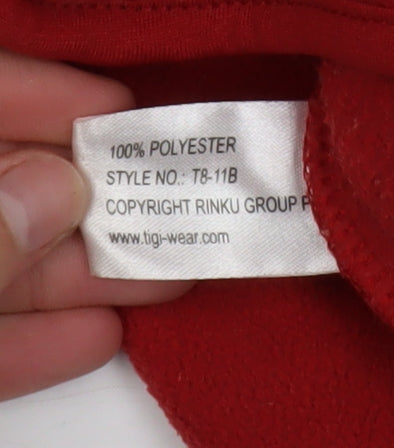 Tigi Wear Women's Red Fleece Waistcoat Bodywarmer Size 14