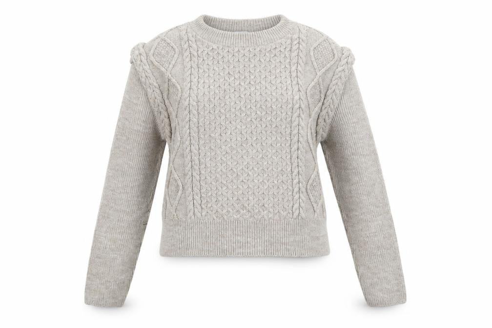 River Island Women Beige Cable-Knit Jumper Size 14