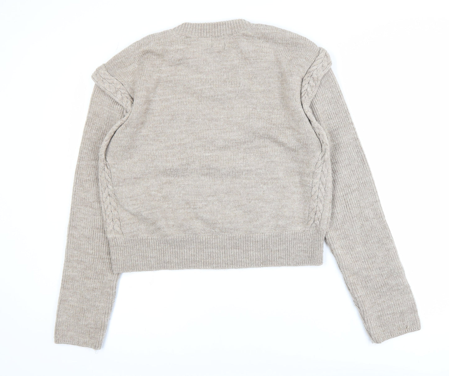 River Island Women Beige Cable-Knit Jumper Size 14