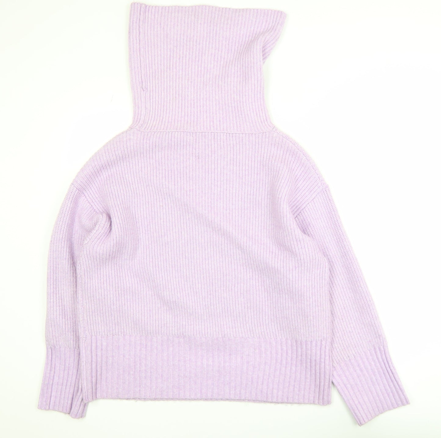 Marks and Spencer Women Purple Roll Neck Ribbed Knit Jumper M