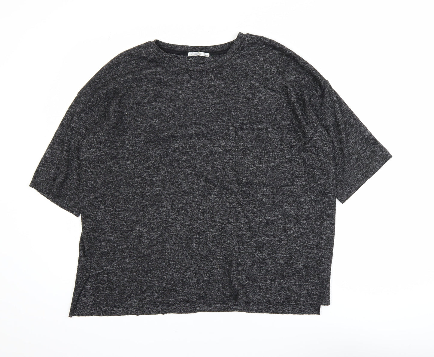 Zara Trafaluc Women’s Grey Relaxed Fit Jersey T-Shirt Size 12