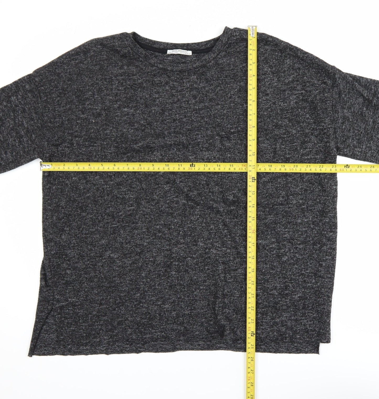 Zara Trafaluc Women’s Grey Relaxed Fit Jersey T-Shirt Size 12