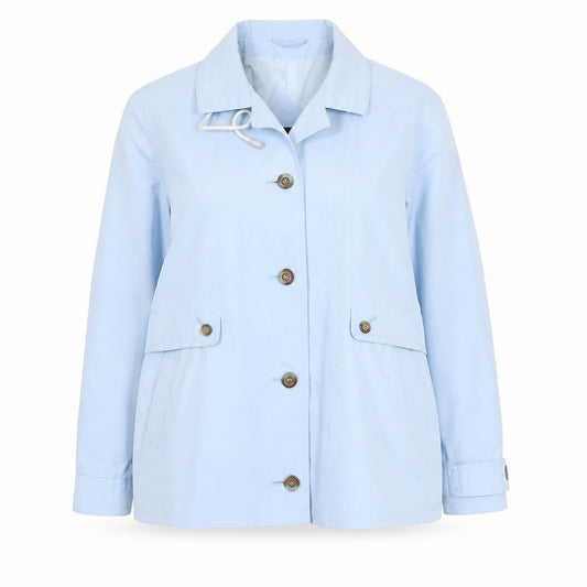 Front view of David Barry Women's Blue, size 16, Buttoned Casual Jacket