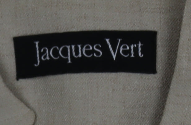 Jacques Vert Women's Beige Long Blazer Jacket Size 12 Classic Workwear