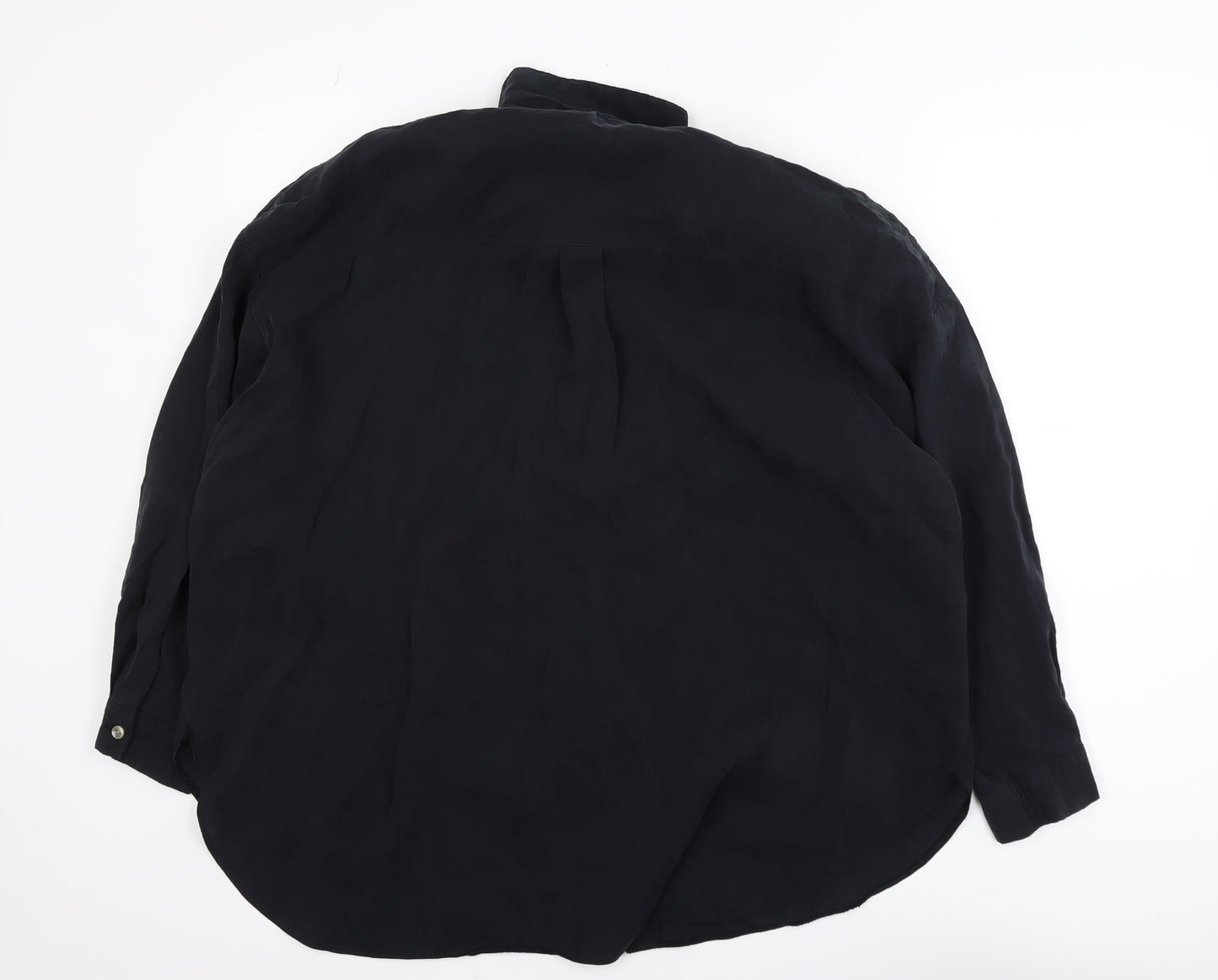 New Look Women's Black Long Sleeve Button-Up Shirt UK 14