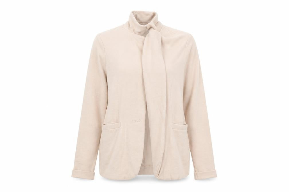 New Look Women Beige Cotton Blend Open Cardigan Size 8