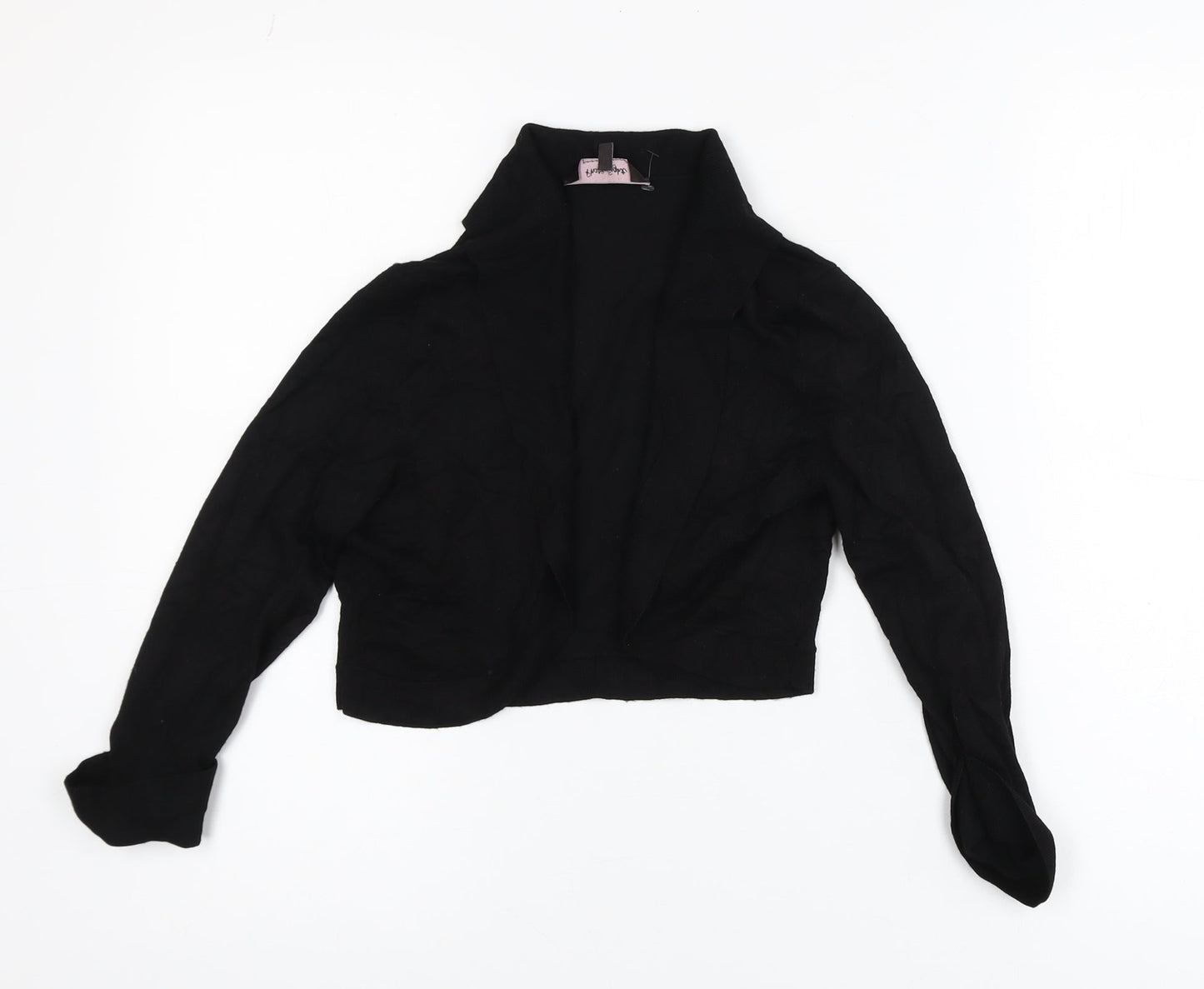 Phase Eight Women's Black Shrug Size 10 Collared Knit Cardigan