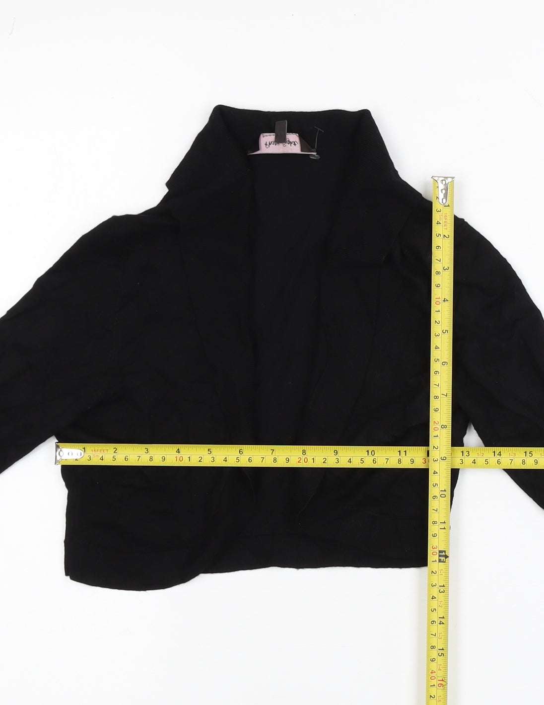 Phase Eight Women's Black Shrug Size 10 Collared Knit Cardigan