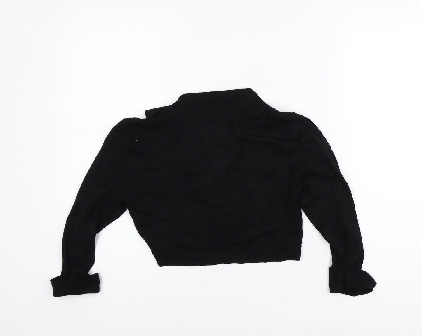 Phase Eight Women's Black Shrug Size 10 Collared Knit Cardigan