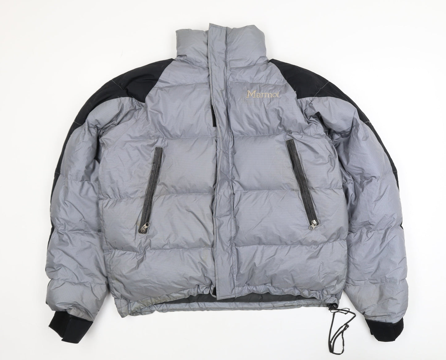 Marmot Men's Grey Down Puffer Jacket Size M 700 Fill Winter Outdoor