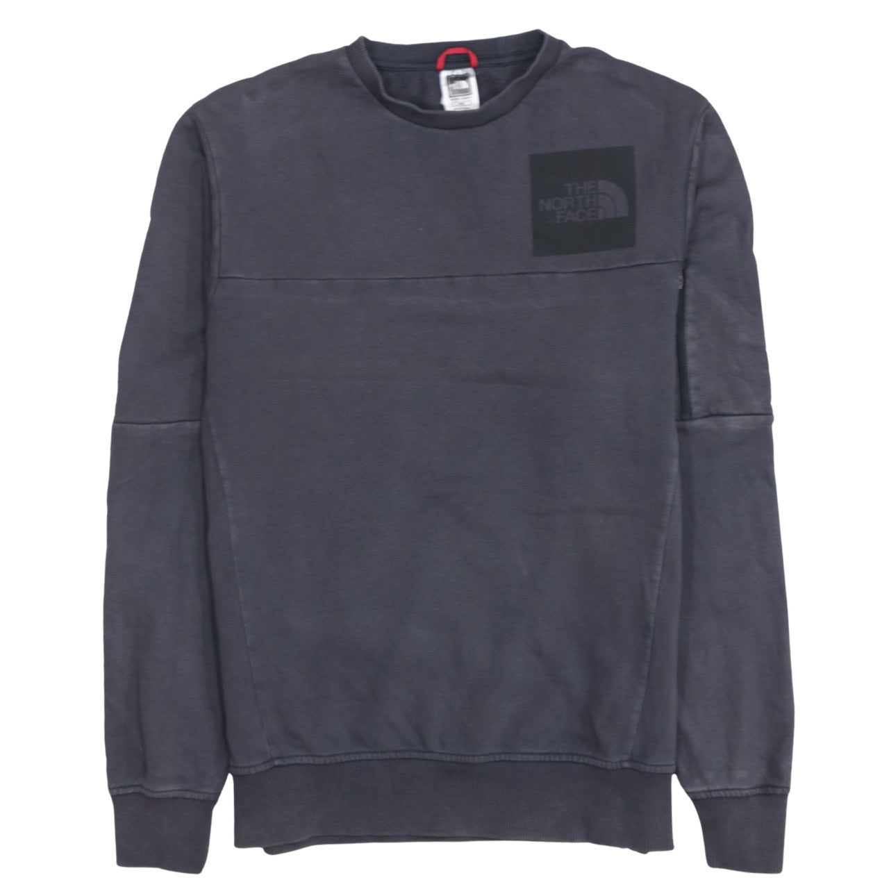 The North Face Men's Grey Cotton Crew Neck Sweatshirt M