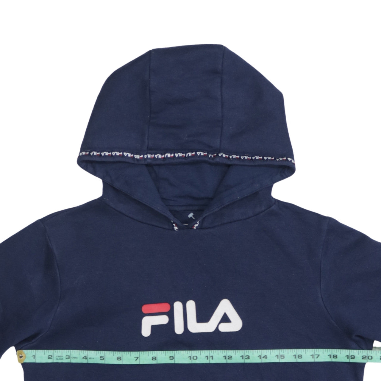 Fila Boys Blue Pullover Hoodie 13-15 Years Logo Fleece Long Sleeve