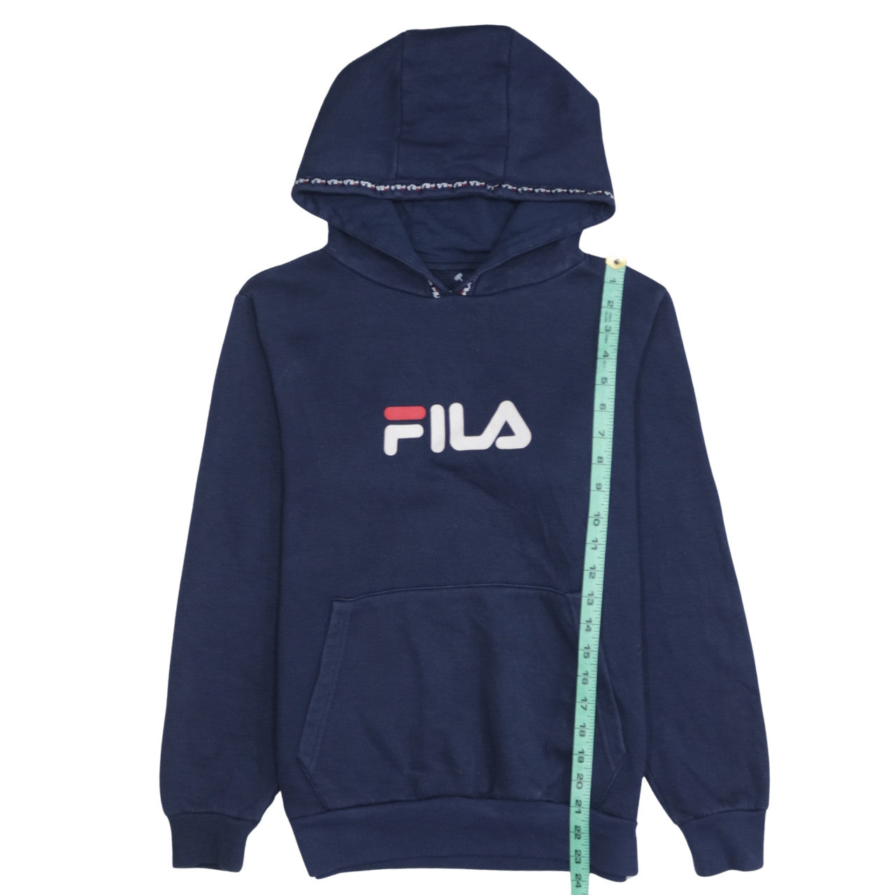 Fila Boys Blue Pullover Hoodie 13-15 Years Logo Fleece Long Sleeve